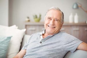 a man loves independent living for seniors at morada 