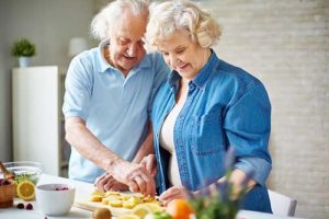 a couple enjoys their independent living program