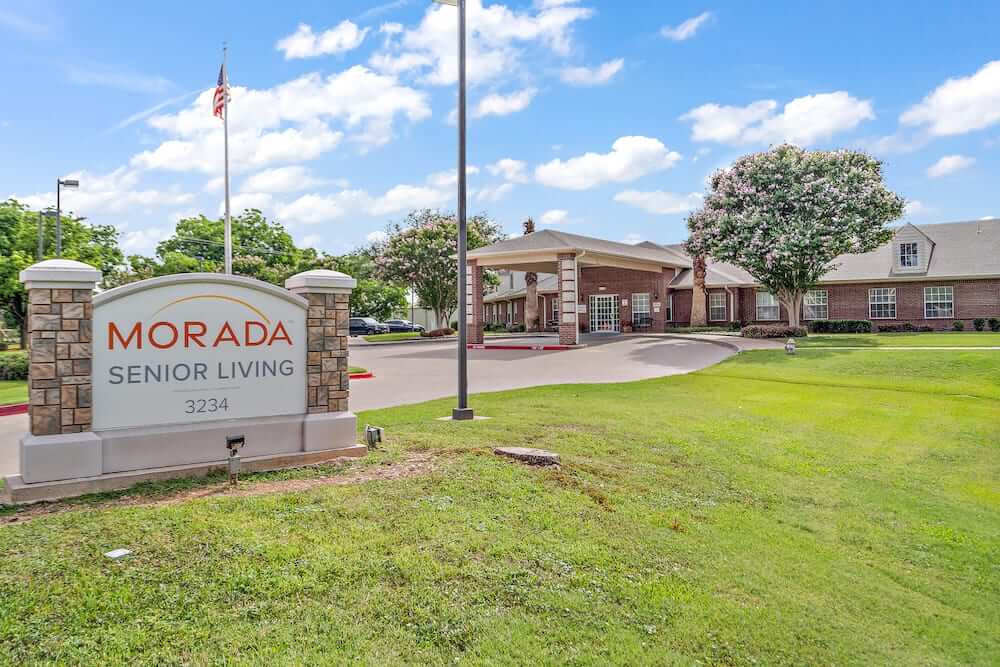 An exterior shot of Morada's front entrance.