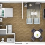 Morada Quintessence -Floor Plans - Alameda One Bedroom _ One Bathroom 435